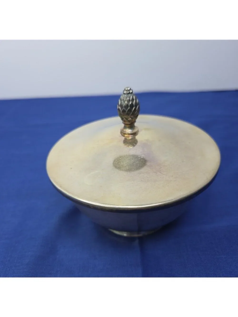 VTG Paul Revere Reproduction Wm A Rogers Silverplated Candy Dish Pineapple Lid